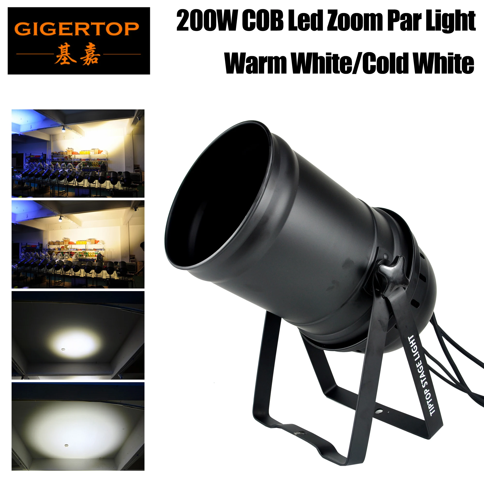 TIPTOP сценический светильник 200 Вт COB светодиодный Zoom Par Светильник домашний Cans Dmx 512