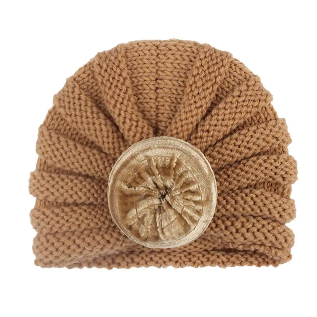 

Infant Baby Knit Hats Girls donut Indian Caps Kids Designer Solid Girls Outdoor Slouchy Beanies Skull Caps Enfant Crochet Hat