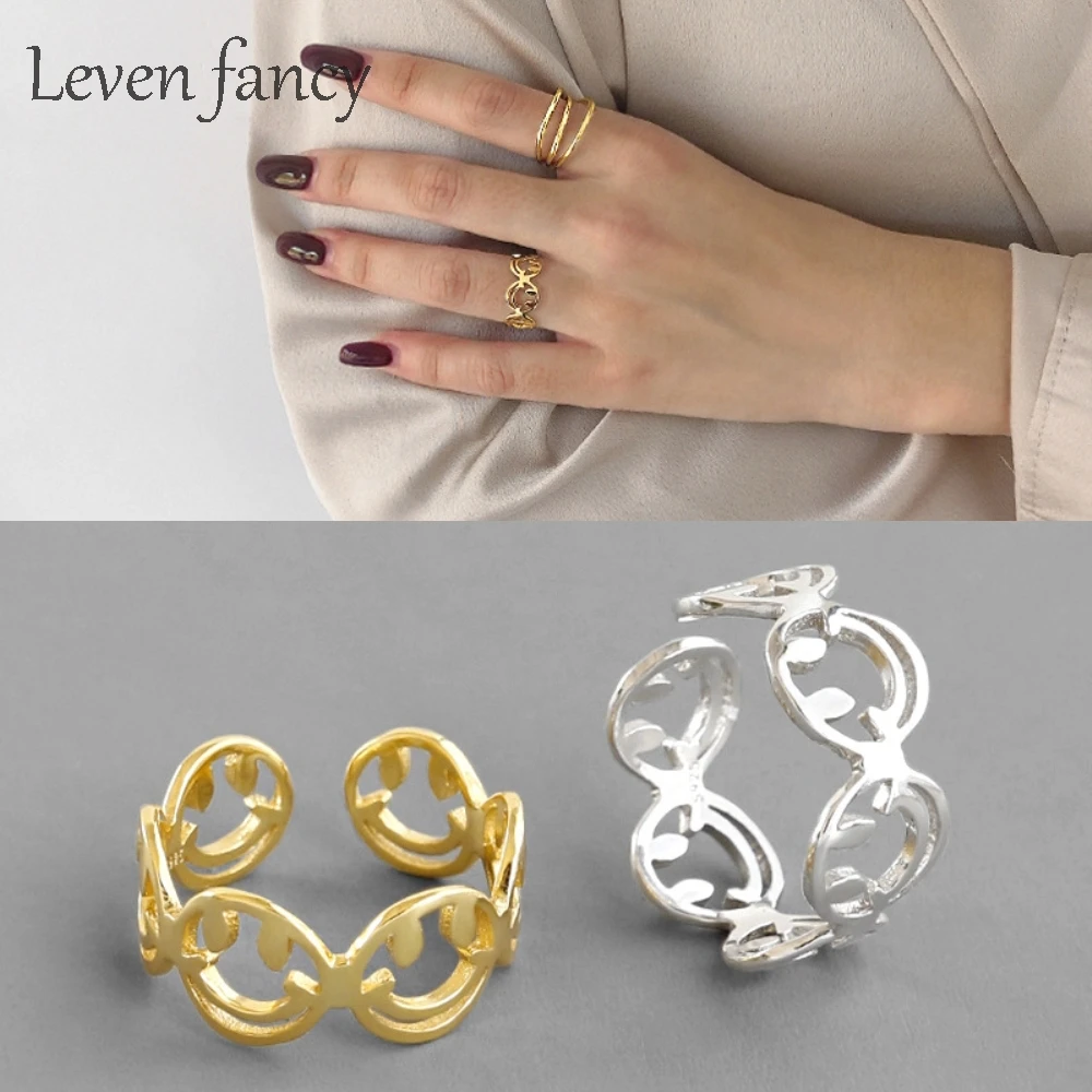 Настоящее серебро 100% 925 Пробы Кольца для женщин Персонализированные простые