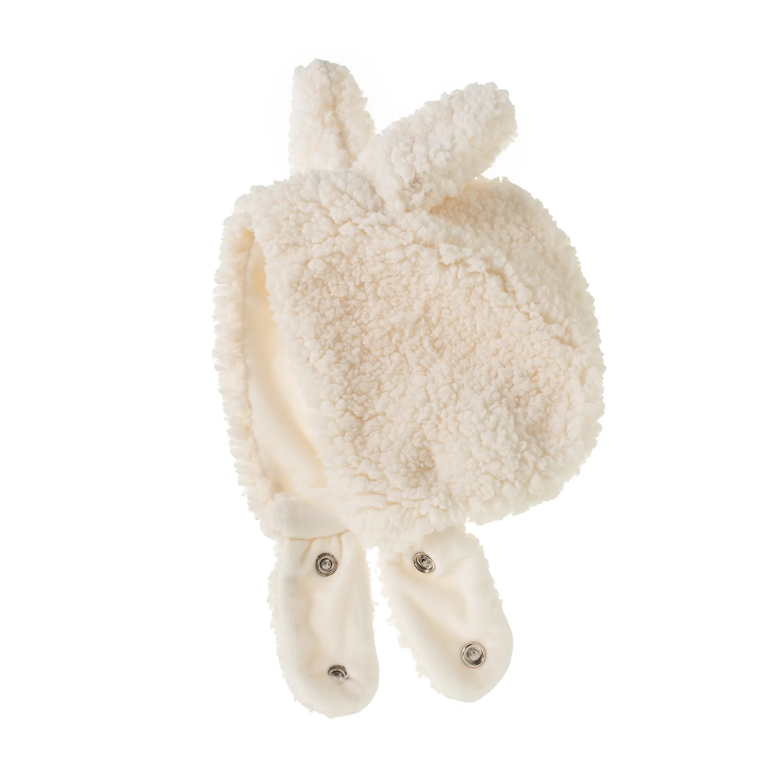 

New Hat Baby Ear Protection Rabbit Cap Solid Plush Boys And Girls Hat