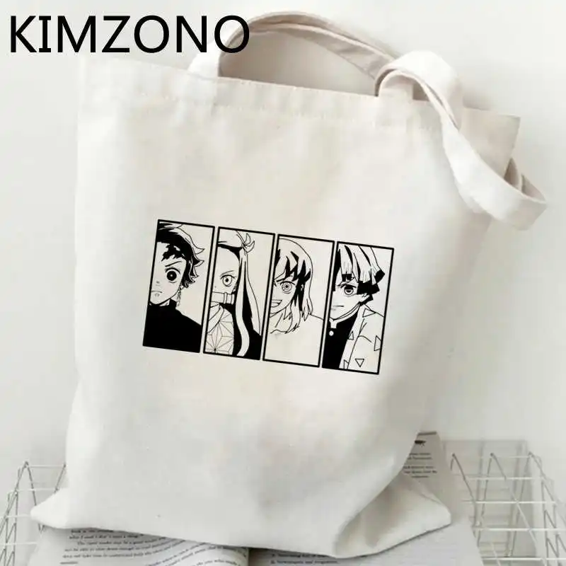 

Сумка для покупок из брезентовой ткани с изображением рассекающего демонов