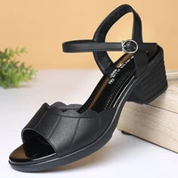 new medium thick heel buckle rhinestone comfortable fashion high womens shoes