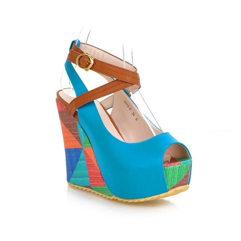 

2021 summer new Summer slope heel sandals women's shoes