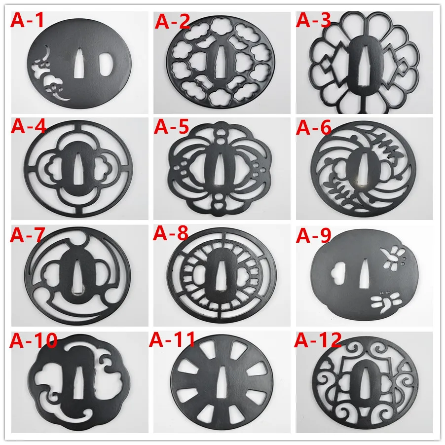 Красивая железная стальная защитная накладка Tsuba для японского самурайский меч