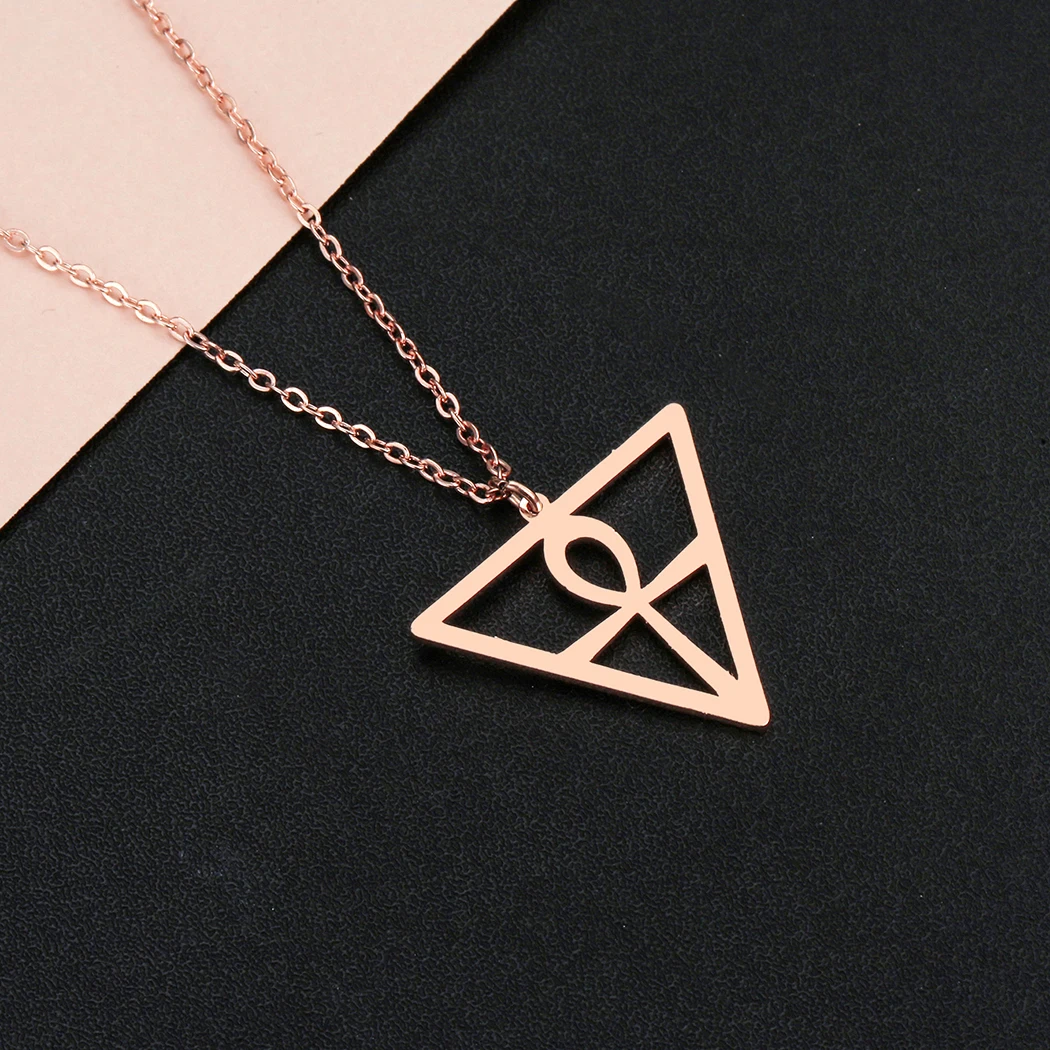 Винтажное ожерелье на ногу для женщин геометрический треугольник нержавеющая