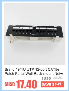 19 дюймов 1U шкафа проходной 24 Порты и разъёмы CAT6 патч Панель RJ45 сетевой кабель-переходник ввод/вывод Keystone Jack модульный распределительный шкаф