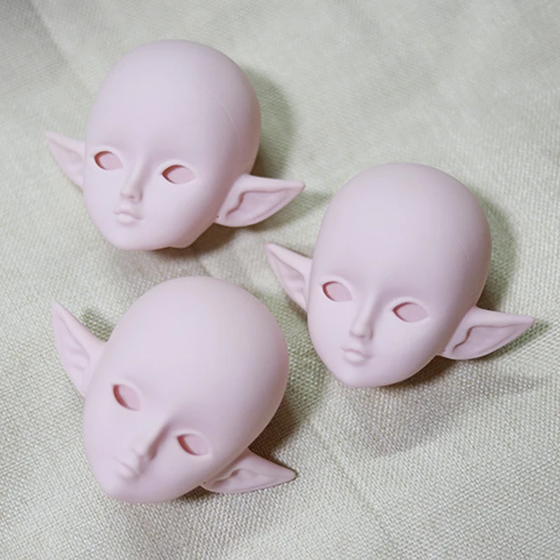 Практический макияж, голова куклы с демоном, уши лысые для 1/3 BJD, кукла как для 60 см, кукла DIY, косплей, аксессуары для девочек