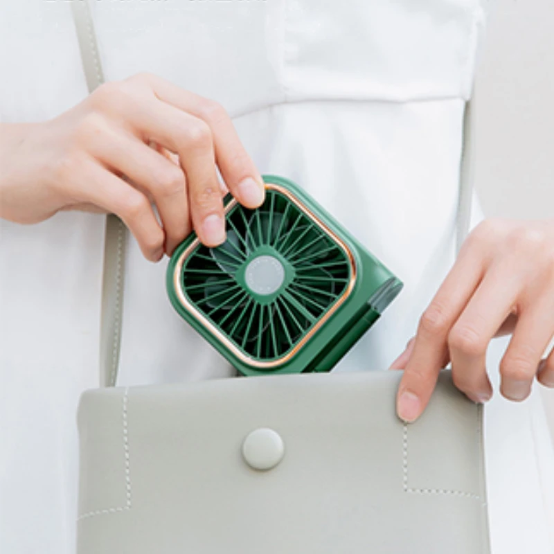 

Handheld Folding Small Fan Desktop Portable Desktop Creative Charging Fan Mobile Phone Can Be Placed