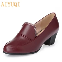 aiyuqi women shoes large size 41 42 43 2021 autumn new women genuine leather shoes formal dress wedding shoes female