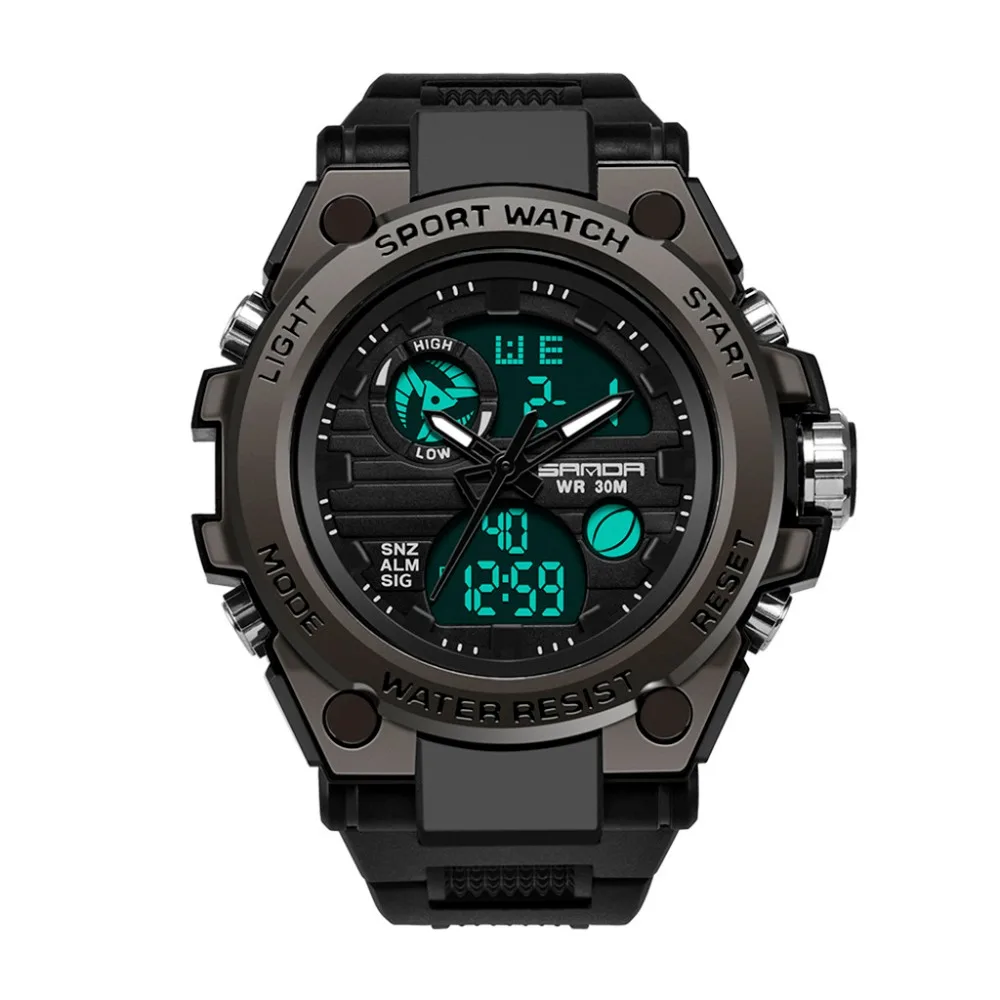 reloj мужские спортивные часы с двойным дисплеем Аналоговый Цифровой светодиодный электронный модные наручные часы reloj hombre erkek kol saati