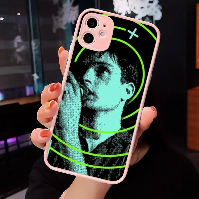 

Joy Division Ian Curtis Phone Case For iPhone 12 11 Mini Pro XR XS Max 7 8 Plus X Matte transparent Pink Back Cover
