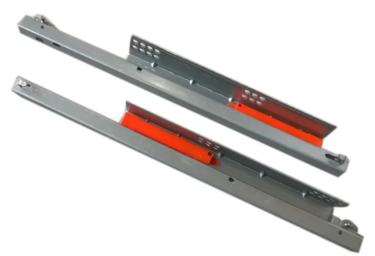 

1Pair/ Lot Rebound Press To Release Push Open Under Mount Drawer Slide Rail Runner DTC Brand 25KG