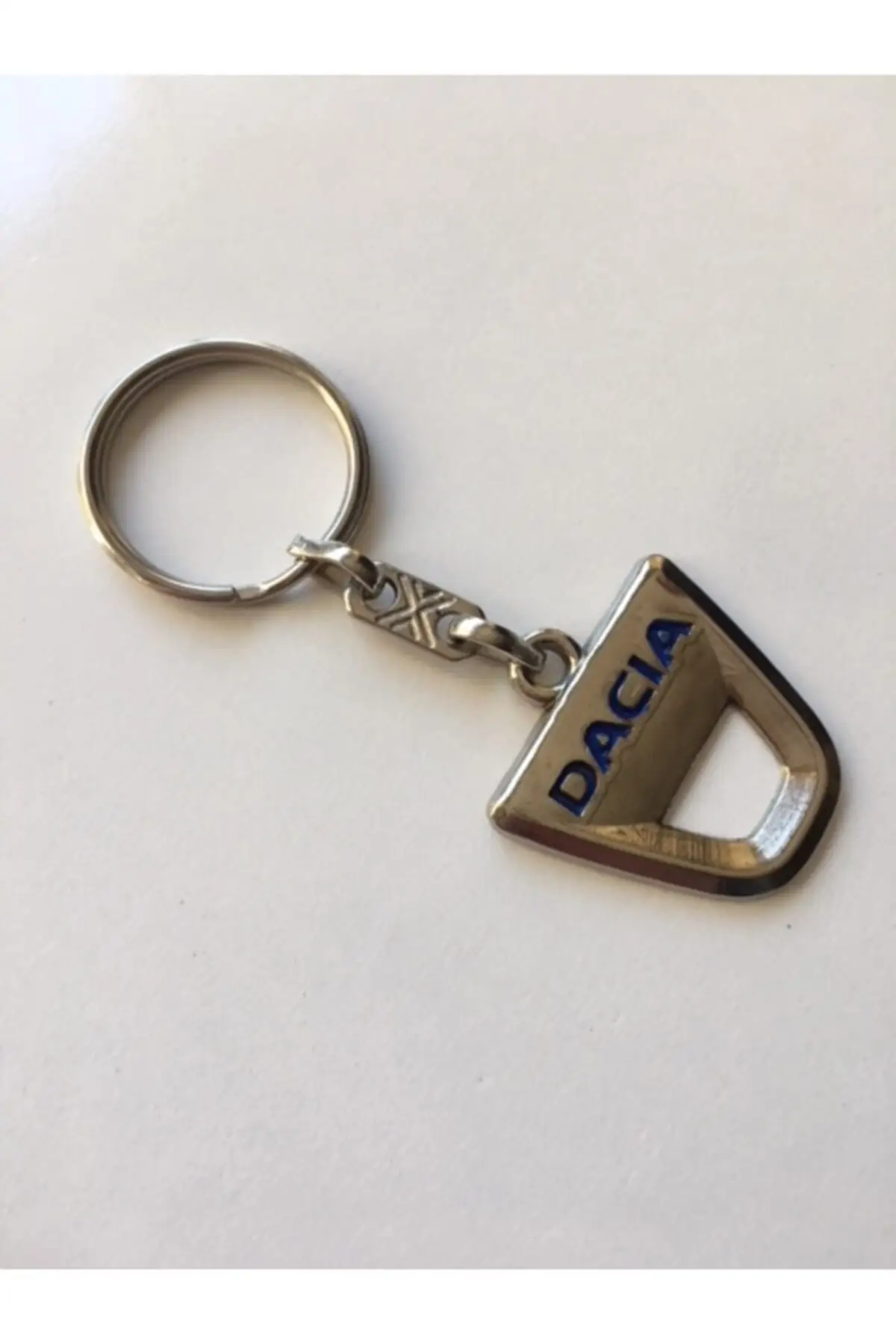 

Metal Auto Keyring Chrome Blue Dacia Cars For Logo Keychain Duster Logan MCV Sandero Stepway Keychain