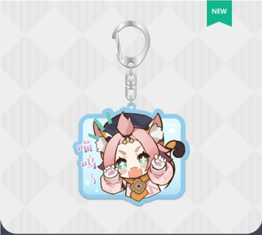 

Keychain Genshin impact. Diona, Zhongli, Tartaglia, Xinyan, venti, sucrose, Mona, Keqin, Qiqi