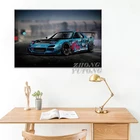 Крутой rx7 спортивный автомобиль Дрифт гоночный автомобиль Декор для дома настенный художественный Декор деревянная рамка тканевые Плакаты для гостиной мальчика спальни стены D