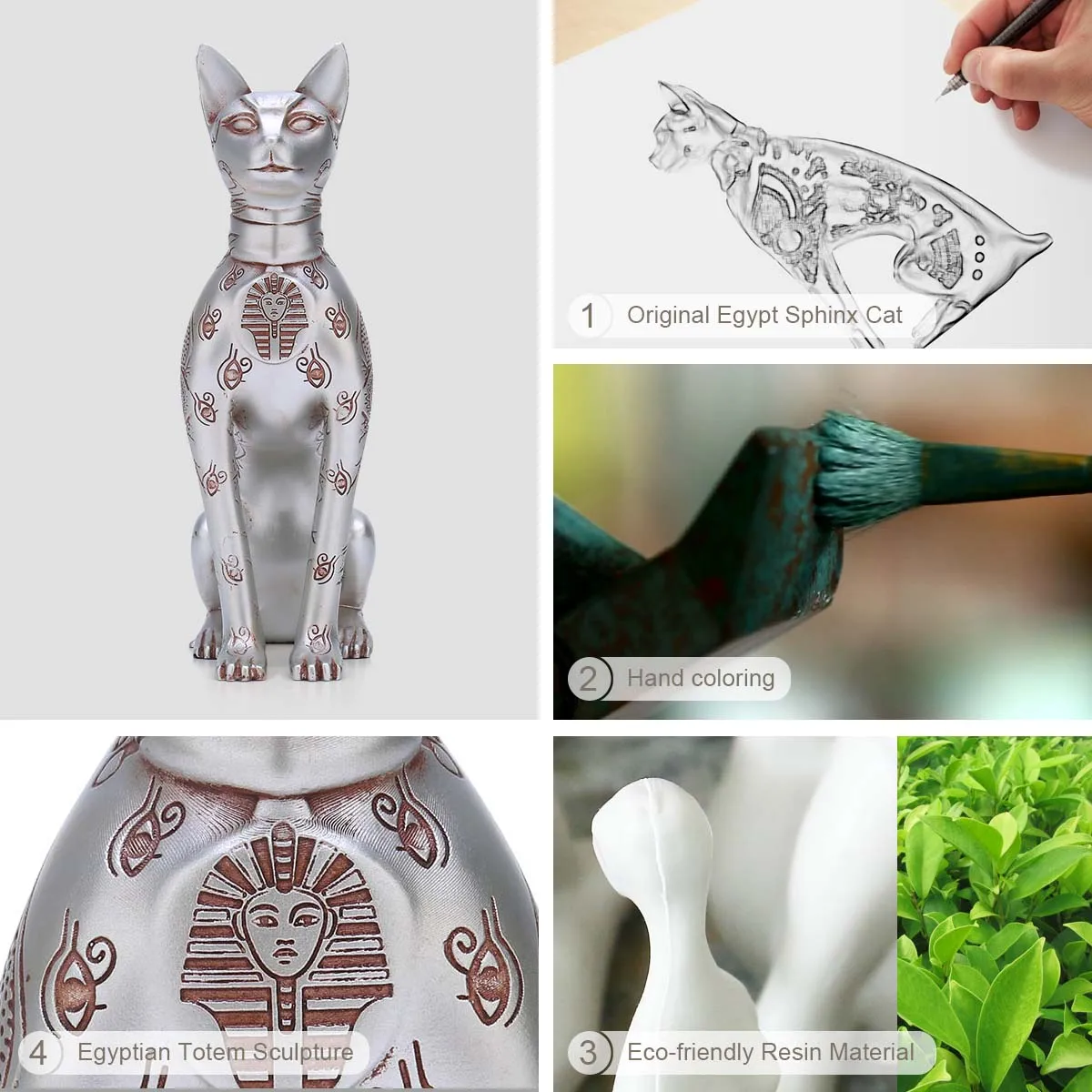 Tooarts скульптура из смолы Египетский Сфинкс Кот Тотем Современная Скульптура