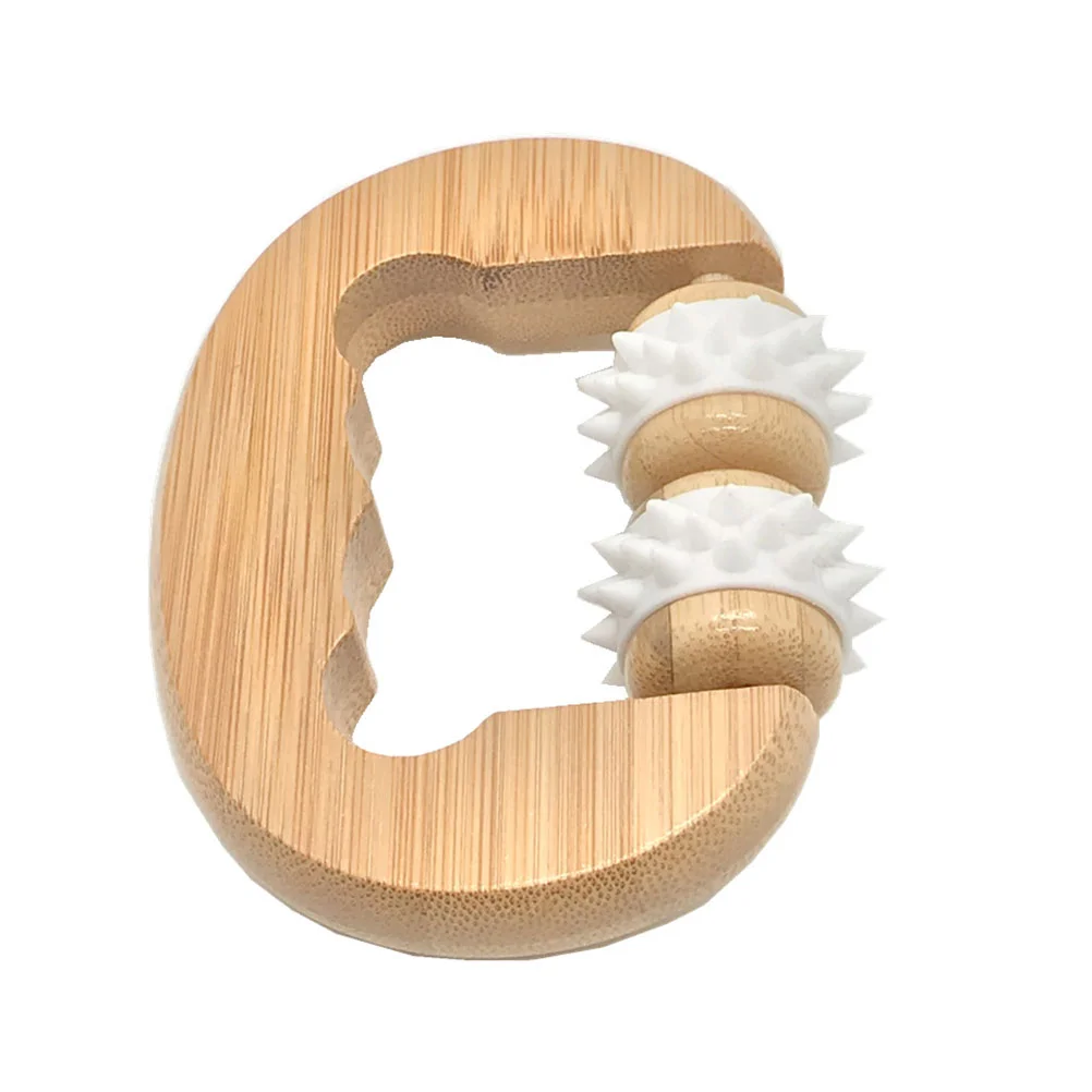 

1 шт., портативный ручной массажер с двумя валиками