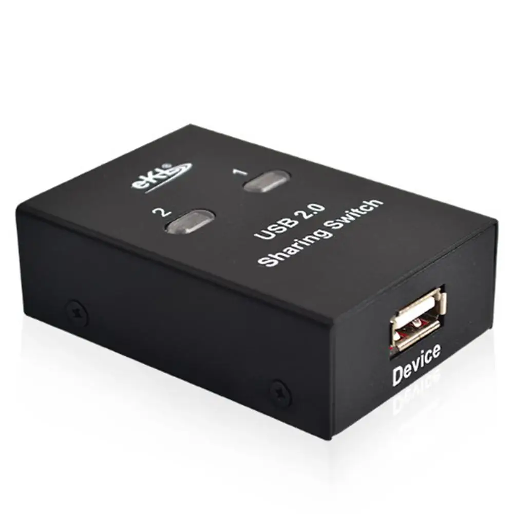 

USB2.0 Splitter 2 in 1 out 3 Port 1080P Switch Selector Sharing Automatic Computer Peripherals Adapter For Office Multimedia HOT