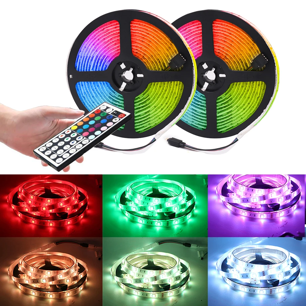 Светодиодная лента меняющая цвет RGB s Strip 5050 гибкая светодиодная с пультом