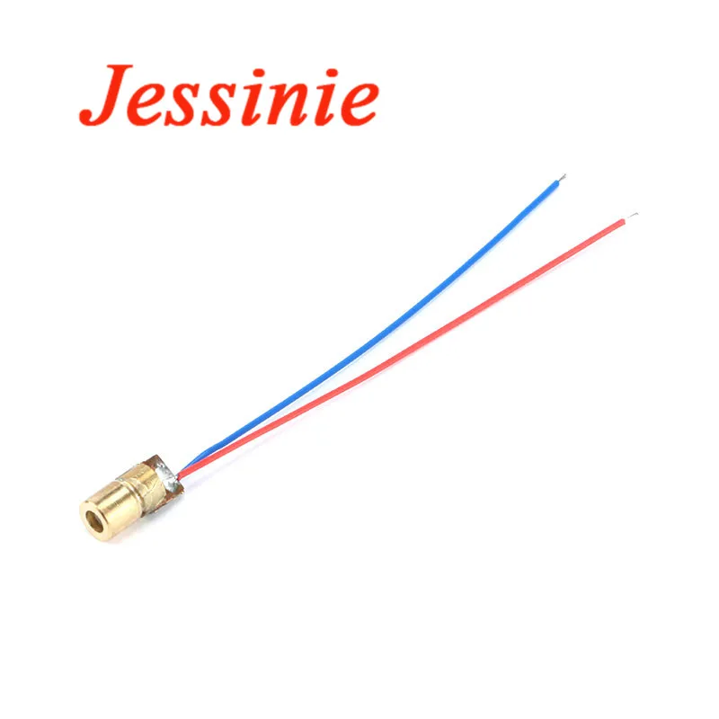 Регулируемая головка из красной меди 650 нм 6 мм 3 в 5 В мВт 10 шт.