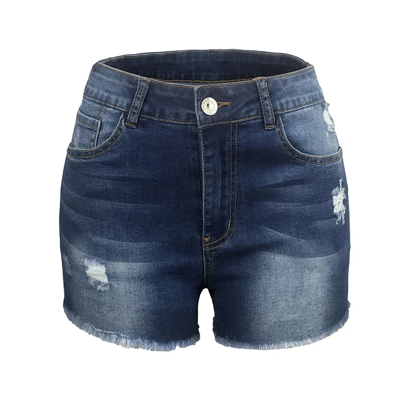 

Summer Women Denim Shorts 2021 Fashion Hole Stretch Cotton Women Jeans Shorts High Waist Sexy Tassel Female Hotpants Streetwear