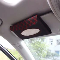 car sunshade pu leather tissue box car clip paper towel napkin sun visor tissue box accessories