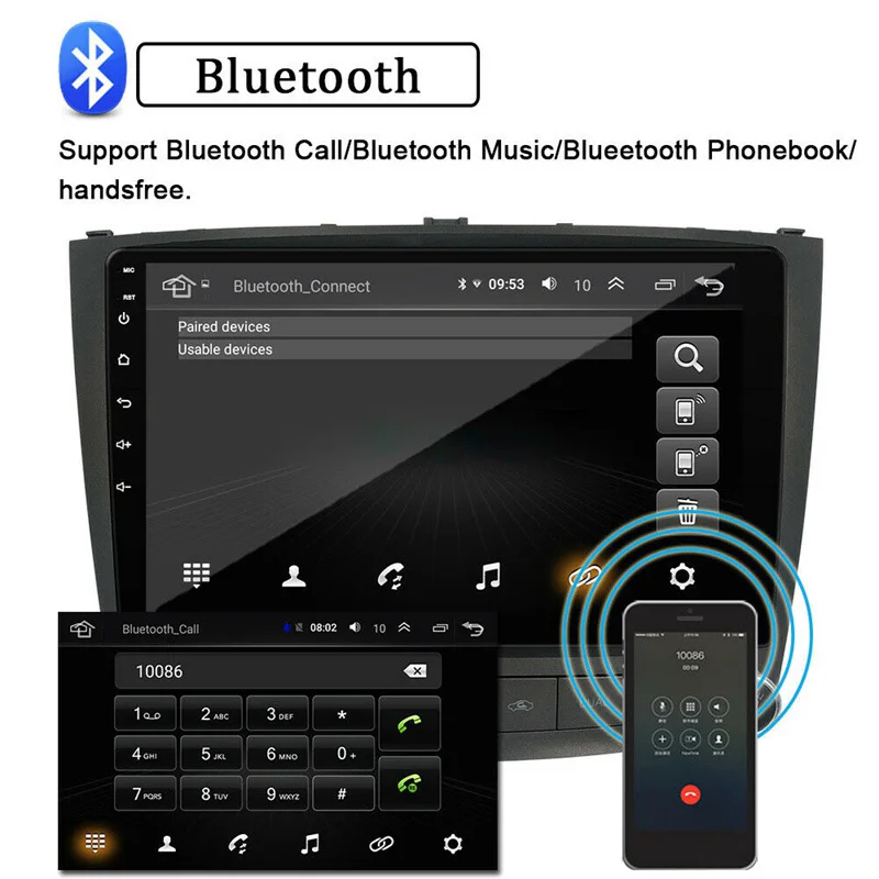2Din Android 10 1 автомобильный DVD плеер стерео радио GPS навигация WIFI для Lexus IS250 IS350 2005 2010