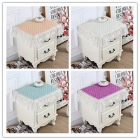 modern minimalist lace hem edge tablecloth study bedroom office bedside table cover european furniture wedding party decoration
