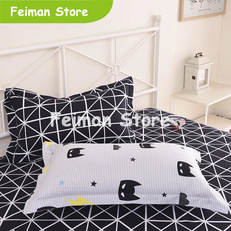 Бэтмен Маска принт постельных принадлежностей мультфильм стиль белый цвет дети