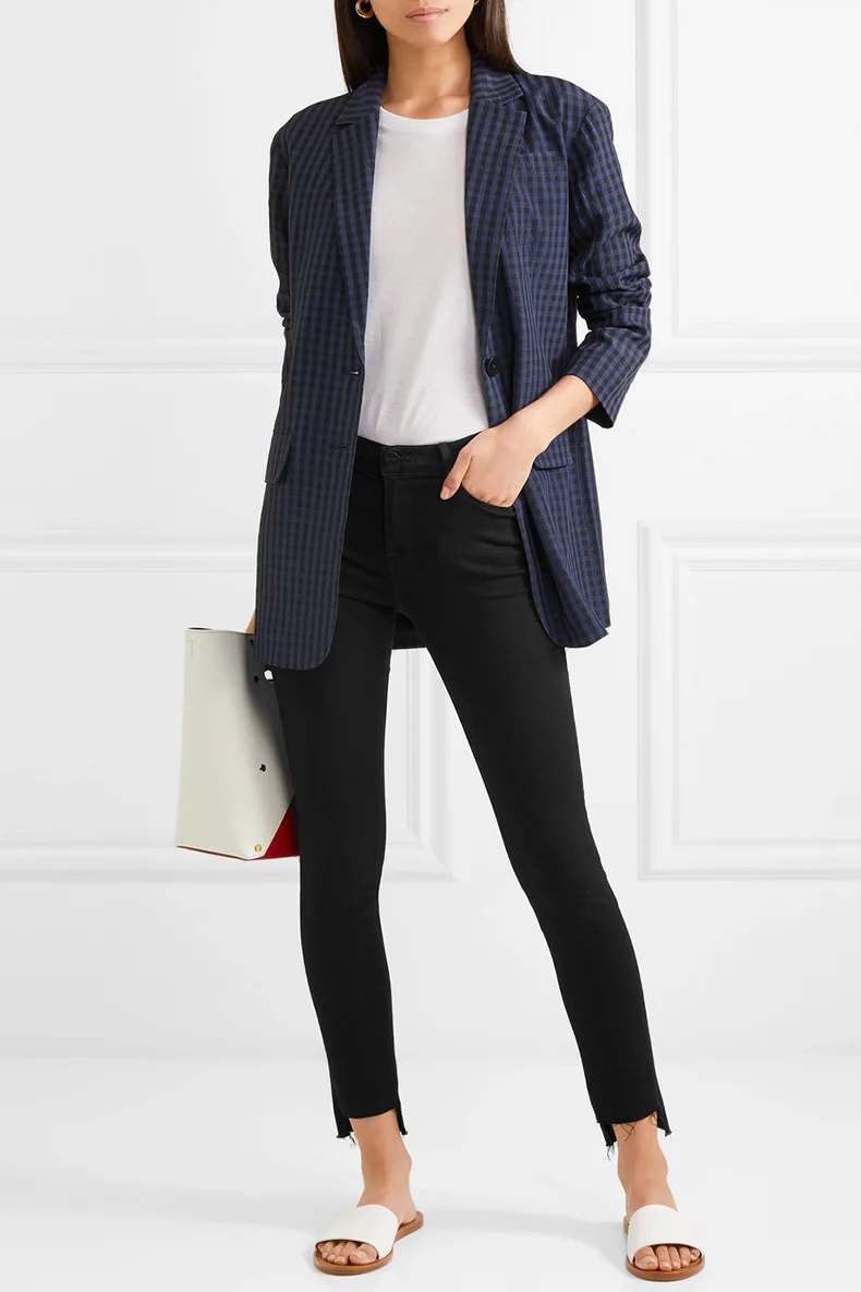 2021 Trendy Brand Luxury Design  Autumn New Fashion Classic Stretch Skinny Jeans Casual Versatile Pencil Pants Women FD