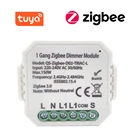 Модуль регулировки яркости Tuya ZigBee, 1 клавиша2 клавиши, модуль переключения света, голосовое управление, совместим с Alexa Google Home
