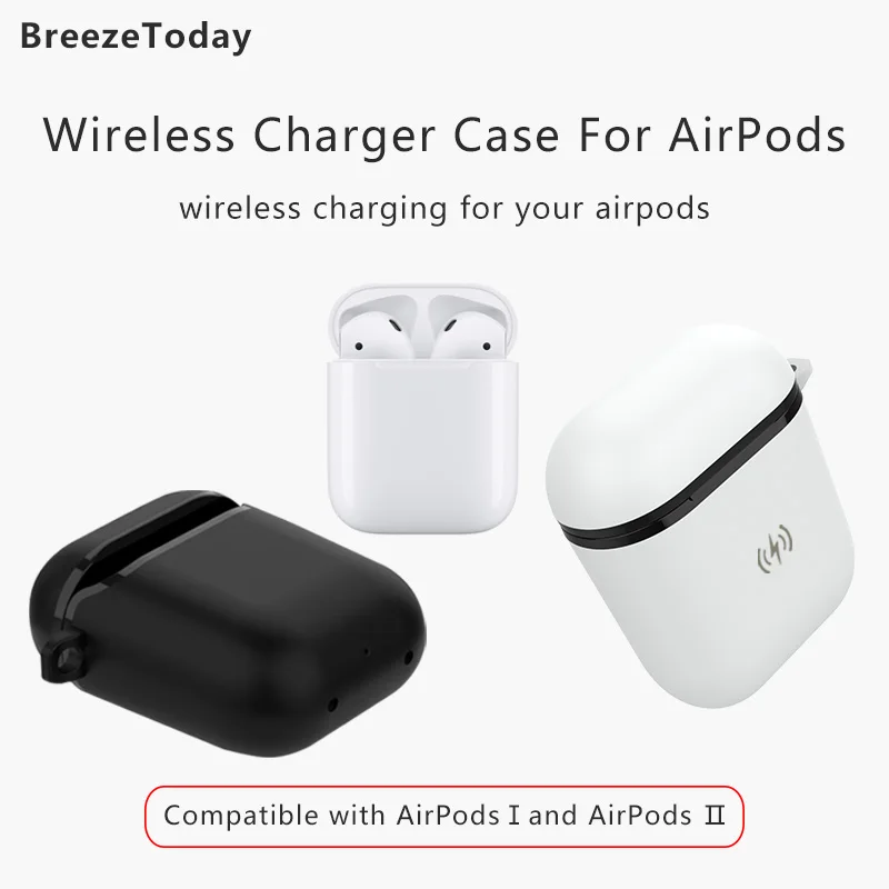 Чехол для зарядного устройства Airpods, чехол для беспроводного зарядного устройства QI, чехол для беспроводного зарядного устройства Airpods, чехол для зарядного устройства Airpods