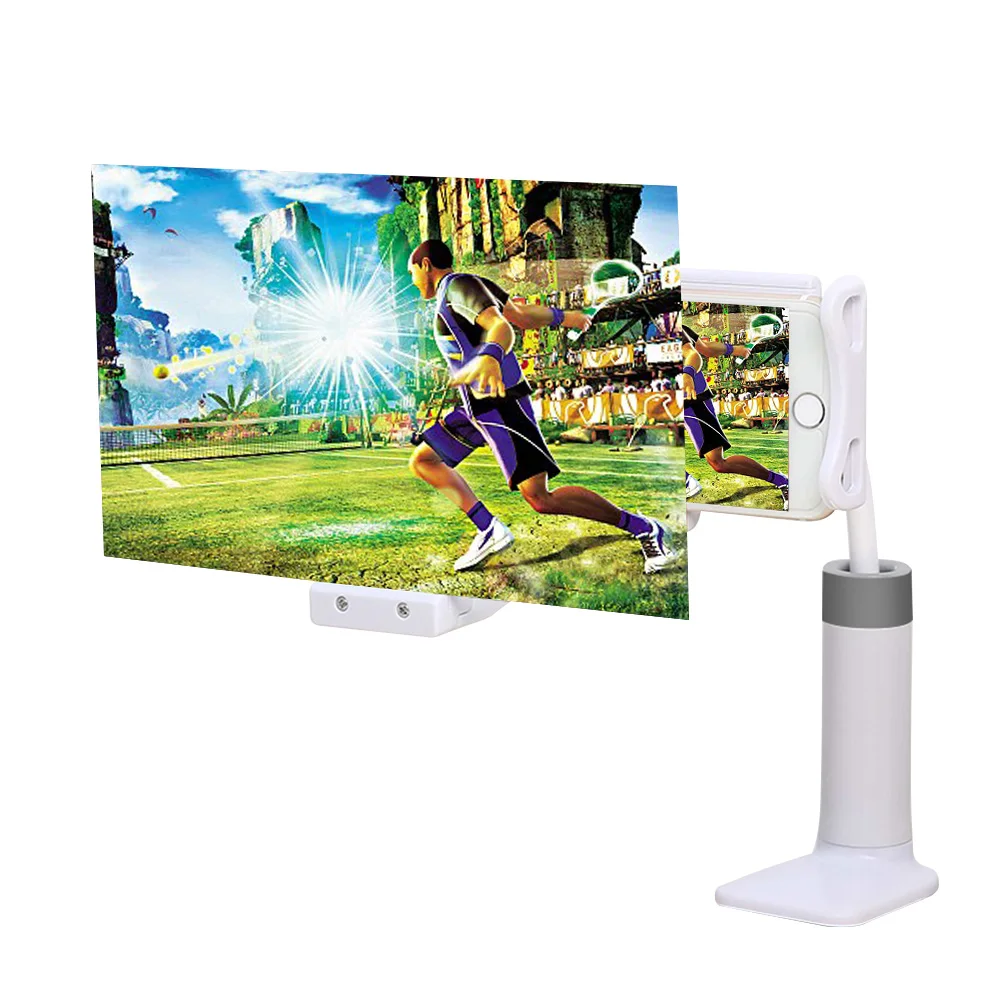 White 12Inch Splint Мобильный телефон высокой четкости проекционный Кронштейн регулируемый гибкий все углы телефон Держатели для планшета 3D HD увеличитель для экрана телефона - Цвет: White 12Inch Splint