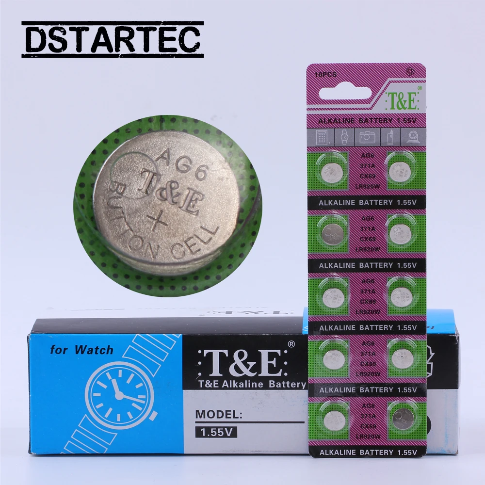 10 шт. 30 мАч 1 55 в AG6 371 SR920SW LR920 SR927 171 370 L921 LR69 SR920 кнопочные батареи для часов игрушек