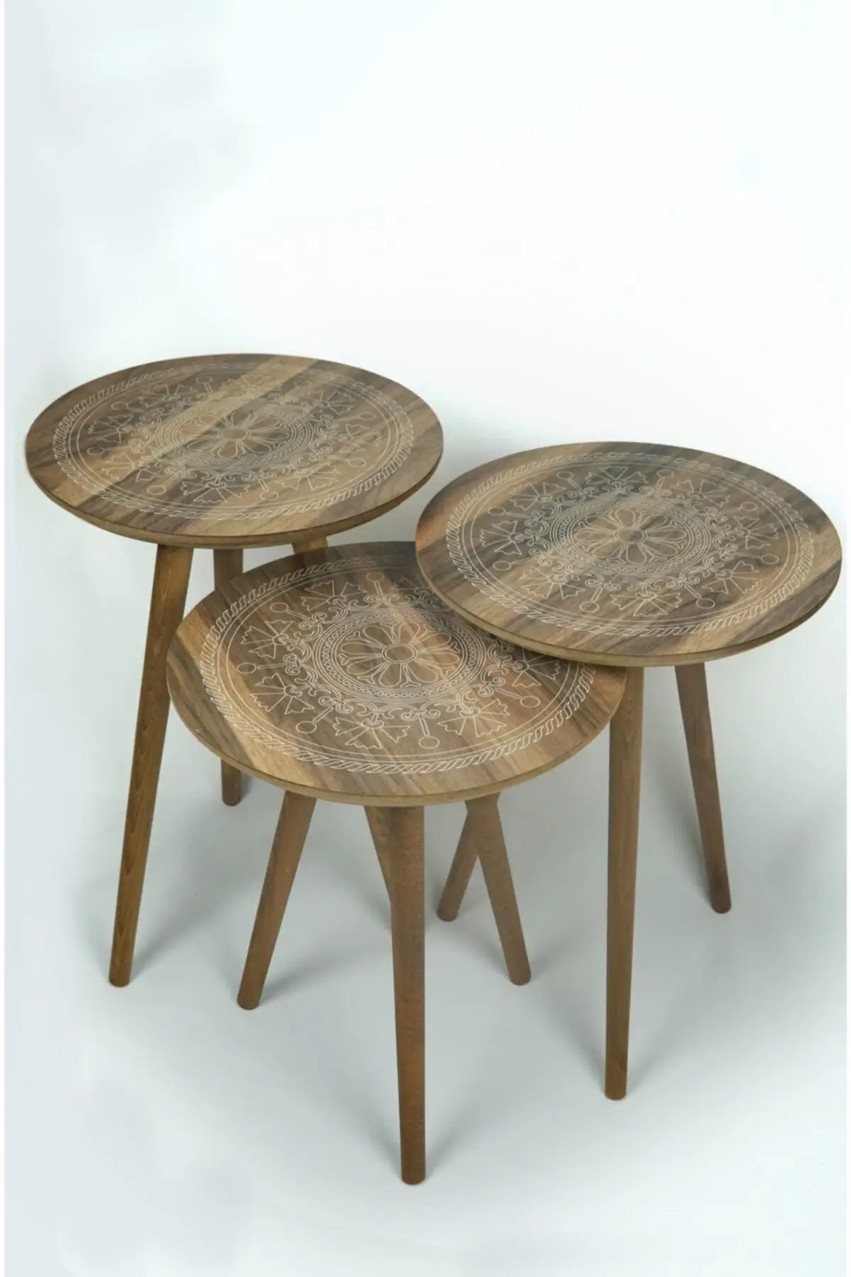 

Wooden Decorative Coffee Table Modern Living Room Coffee Dining Ottoman Office Side Laptop Round Breakfast Home Furniture Accessory Free Shipping