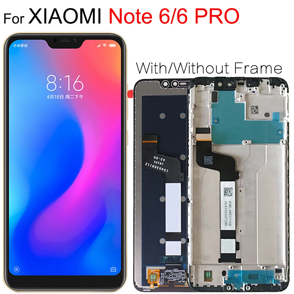 

Original 6.26" For Xiaomi Redmi Note 6 LCD Display Touch Screen Digitizer LCD For Redmi Note 6 Pro Assembly Free Shipping