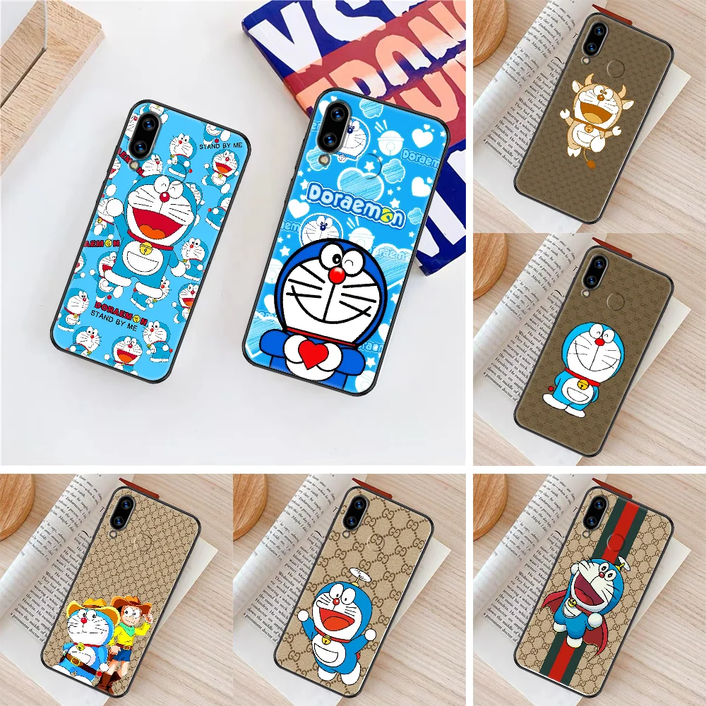 

Doraemon Brand GG Phone case For Huawei Honor 6 7 8 9 10 10i 20 A C X Lite Pro Play black fashion funda pretty hoesjes 3D Etui