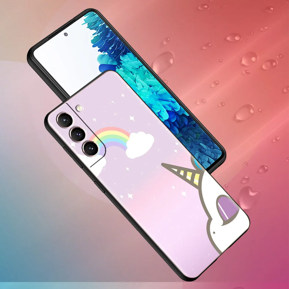 Unicorn Cute Girl Soft Cover For Samsung Galaxy S21 S20 FE S10 Plus S9 S8 Note 20 Ultra 5G 10 9 Fitted Cases Phone Coque Fashion images - 6