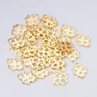 Подвески ASON 100 шт.лот из нержавеющей стали, подвески золотого и серебряного цвета в форме цветка для ожерелий, ювелирные изделия сделай сам, оптовая продажа, аксессуары