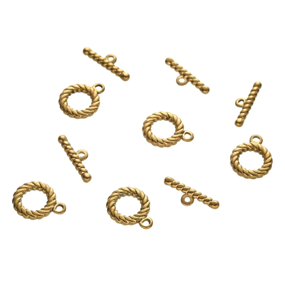 

5PCS/Lot New Stainless Steel Twist Toggle For Jewelry DIY Making Connector Heart OT Buckle Hook Clasp