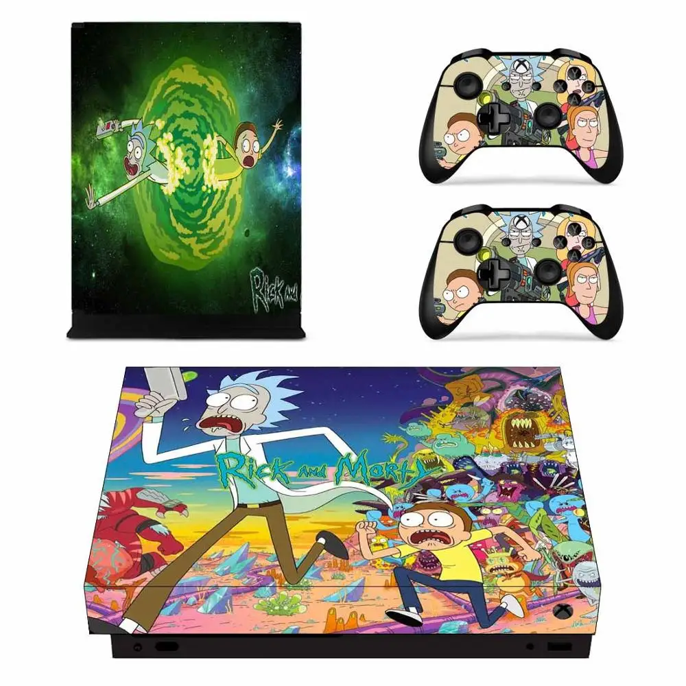Наклейки Rick and Morty s для Xbox One X виниловые наклейки на кожу Pegatinas Adesivo one консоли