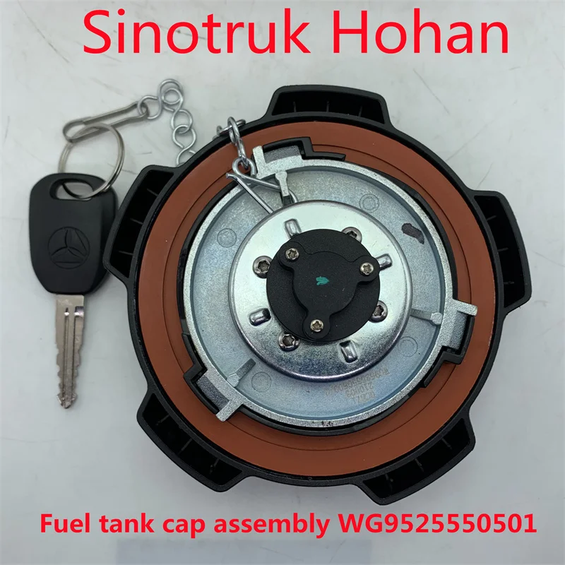 Фото Крышка топливного бака WG9525550501 для sinotruk hohan, замок для дизельного бака с ключами, запчасти для грузовика №2