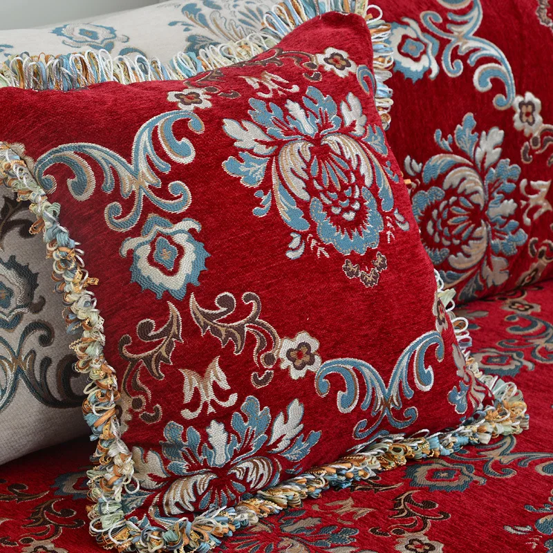 Роскошная Европейская пасторальная стильная Цветочная Подушка наволочки