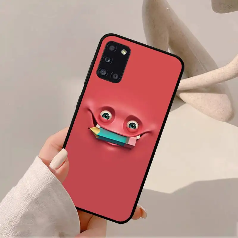 3D Funny Face Phone Case for Samsung A 51 30s 71 21s 10 70 31 52 12 30 40 32 11 20e 20s 01 02s 72 cover images - 3