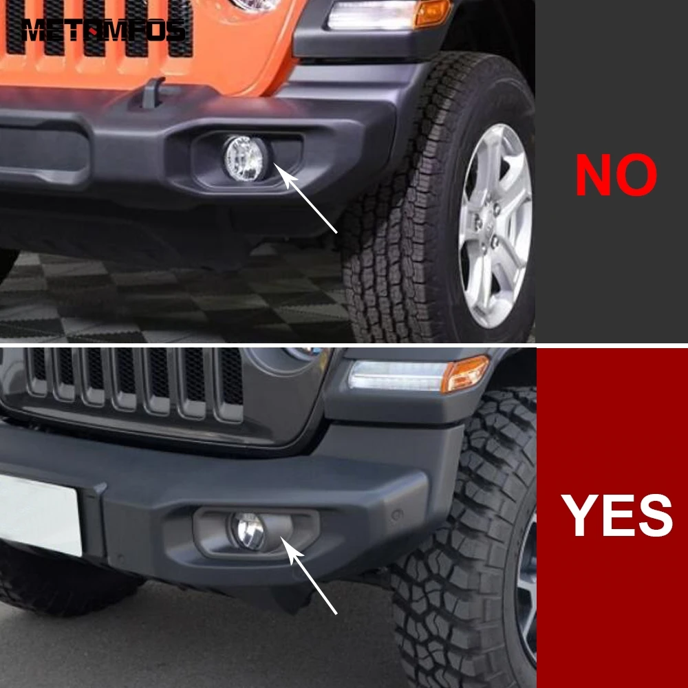 Противотуманные фары для Jeep Wrangler SUV 2018 2019 хромированные передние противотуманные