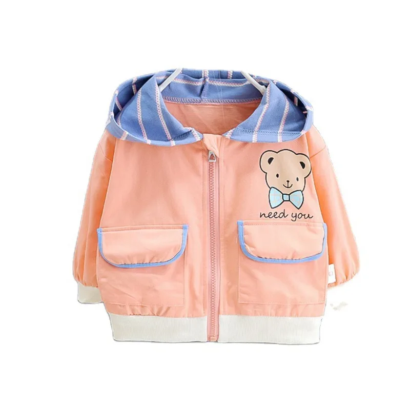 

Spring Autumn New Children Cotton Hooded Jacket Fashion Baby Boys Girls Cartoon Clothes Toddler Casual Clothes Kids Costume