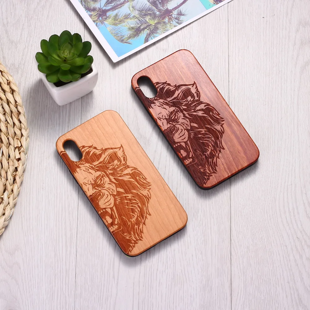 Чехол для телефона Lion Art с гравировкой из натурального дерева чехол iPhone12 6 6S 6Plus 7