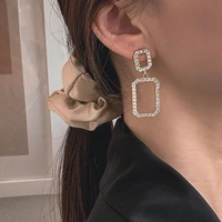 new fashion crystal pearl vintage earrings for women 2020 trendy statement golden dangle earrings unusual party earrings jewelry