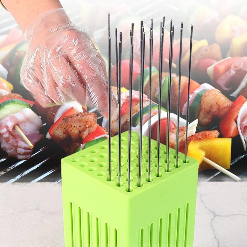 

Meat Skewer Maker Box Barbecue Stringer Machine Beef Pork Vegetable Grill Kitchen Accessories Outdoor BBQ Tools