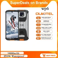 oukitel wp6 6gb 128gb 10000mah smartphone 6 3 fhd waterproof mobile phone octa core 48mp triple cameras rugged smartphone